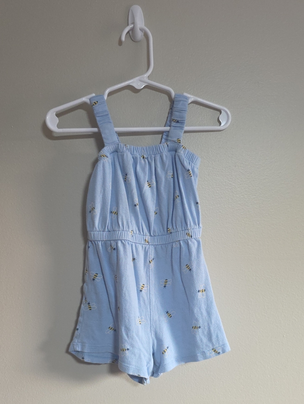 Old Navy Light Blue Bee-Print Romper